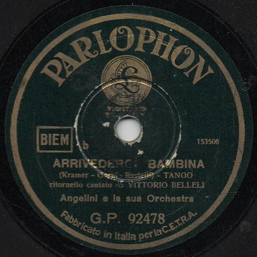 VITTORIO BELLELI Arrivederci bambina